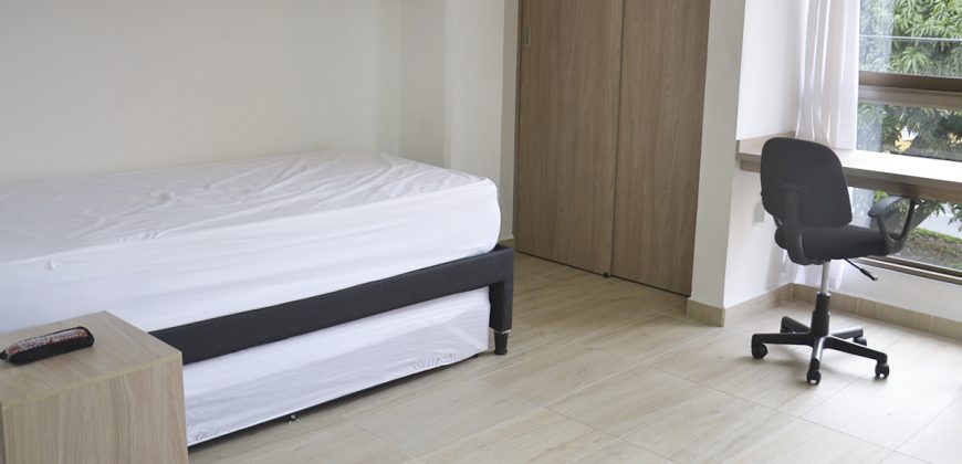 Apartamento loft amoblado en arriendo en La Castellana, Medellín