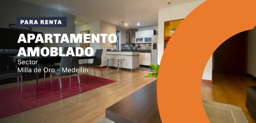 Apartamento para la renta en el sector de Milla de Oro en el Poblado Medellín