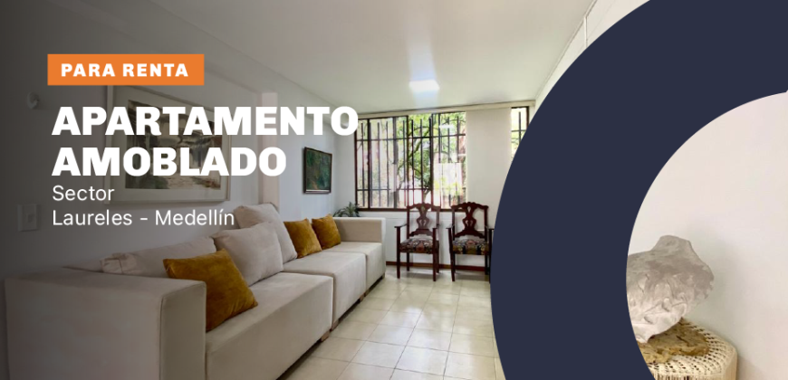 Apartamento para la renta en el sector de Laureles en Medellín