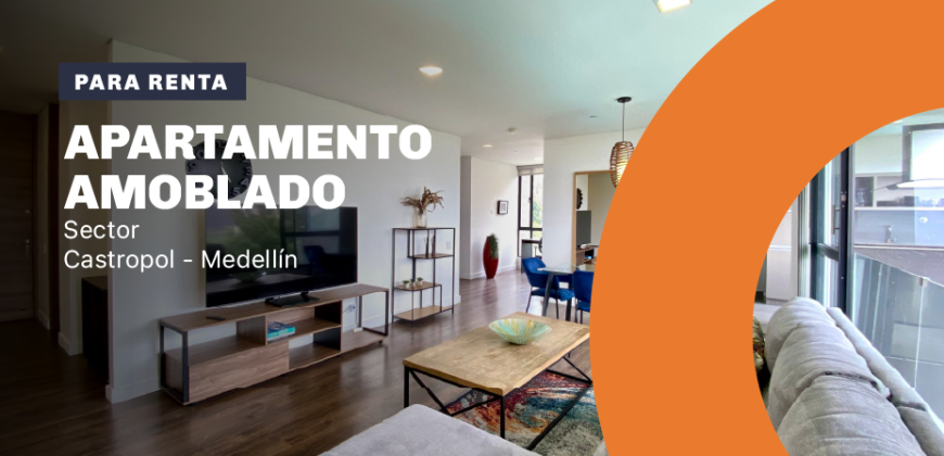 Apartamento disponible para renta ubicado en el sector de Castropol en Medellín