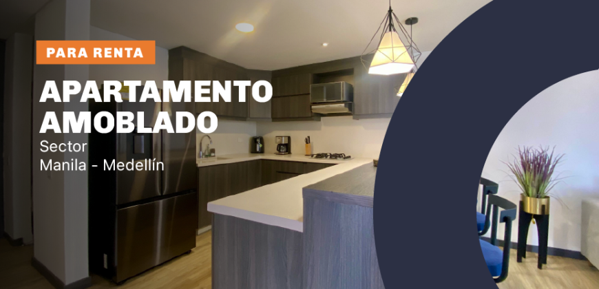 Apartamento para la renta en el sector de Manila en el Poblado en Medellín