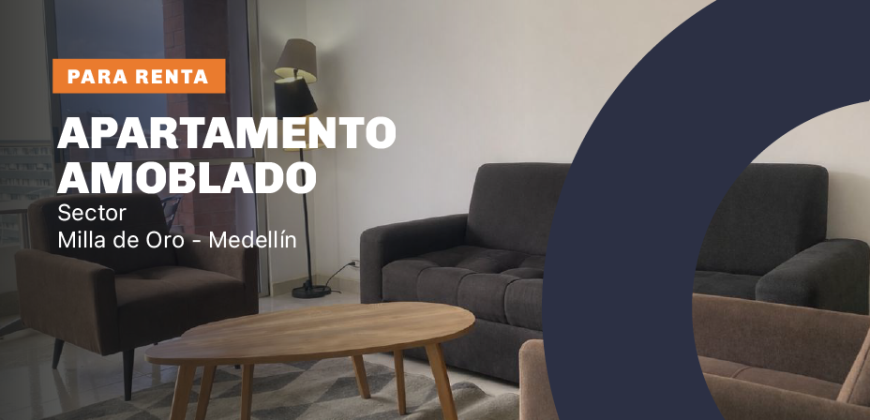 Apartamento ubicado en el sector de Milla de Oro en la ciudad de Medellín